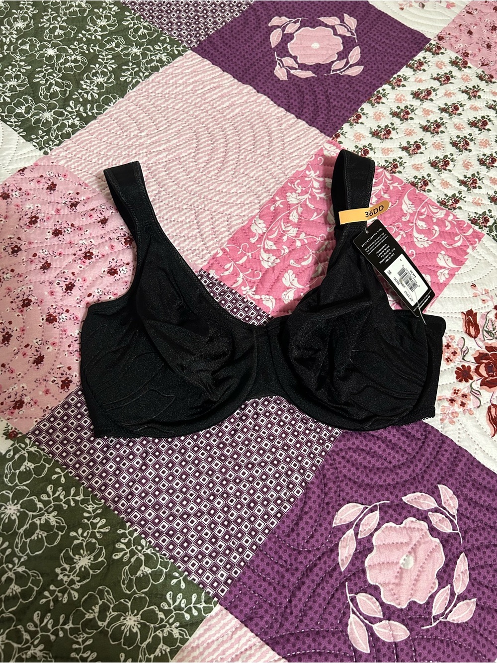 Bali Black Full-Coverage Underwire Bra